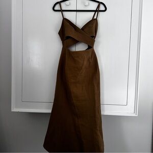 Significant Other Backless Brown Dress